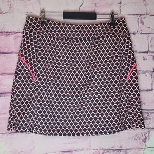 TAIL WHITE LABEL DIAMOND PRINTED NEON TRIM SKORT LARGE GOLF PICKLE BALL ATHLETIC